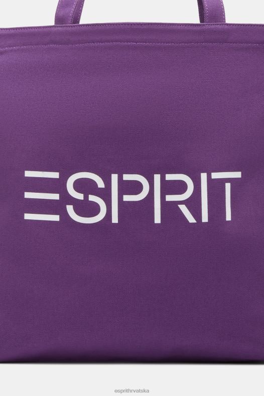Esprit muškarci platnena torba s logotipom bobičasto ljubičasta pribor A48RT38