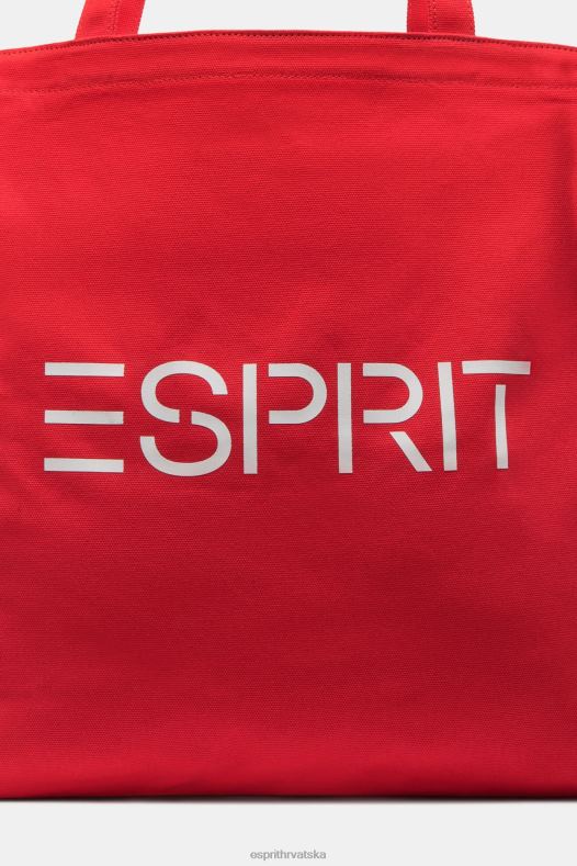Esprit muškarci platnena torba s logotipom narančasto crvena pribor A48RT37