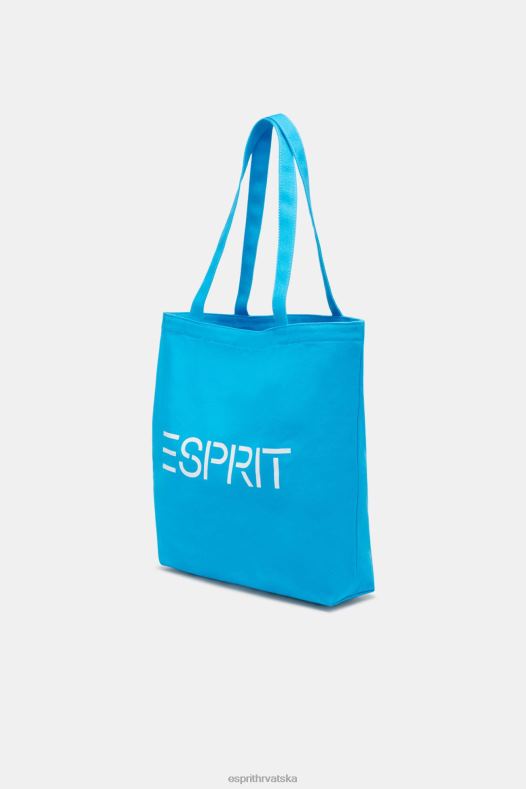 Esprit muškarci platnena torba s logotipom tirkiz pribor A48RT39