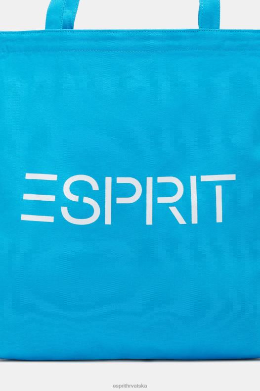 Esprit muškarci platnena torba s logotipom tirkiz pribor A48RT39