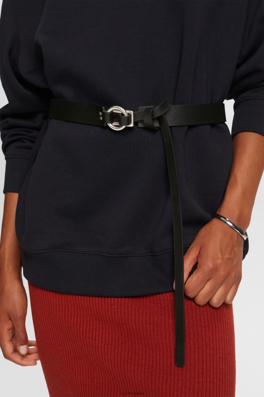 Esprit žene kožni remen crno pribor A48RT18