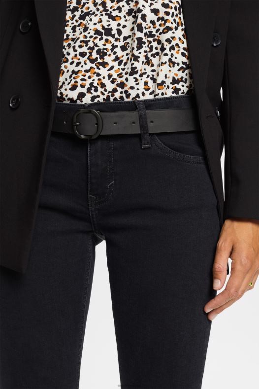 Esprit žene kožni remen crno pribor A48RT19