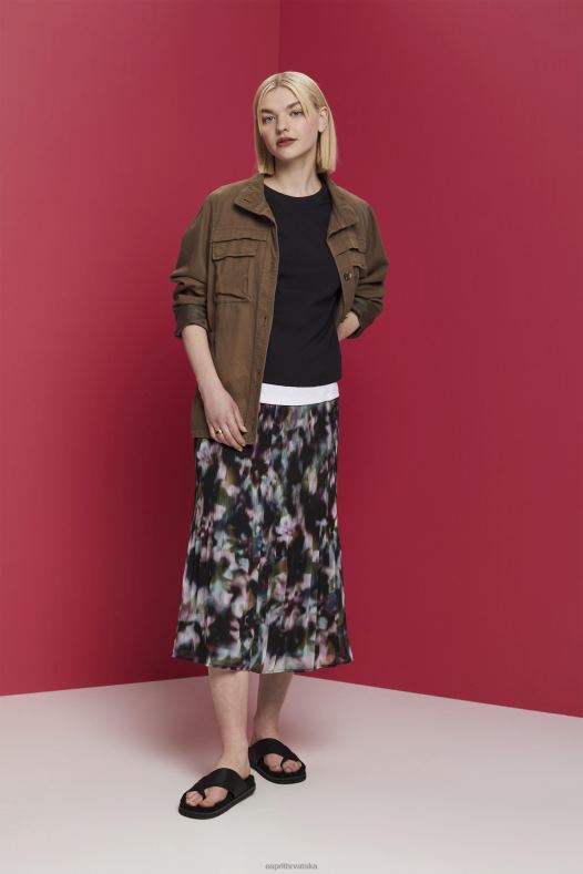 Esprit žene bluza otvorenih leđa, tencel crno bluze A48RT200