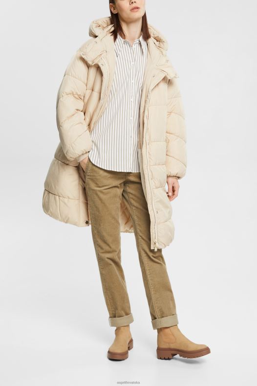 Esprit žene duga prugasta tkana bluza bijela bluze A48RT397