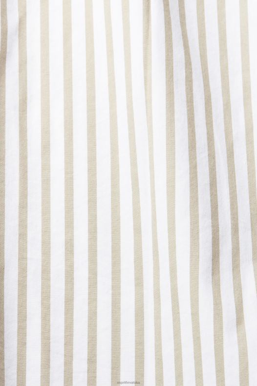 Esprit žene duga prugasta tkana bluza bijela bluze A48RT397
