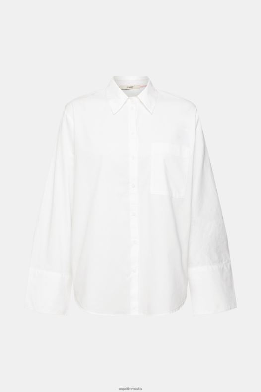 Esprit žene prevelika bijela pamučna bluza bijela bluze A48RT406