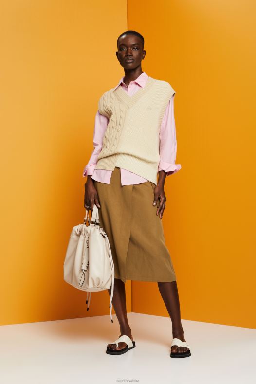 Esprit žene prevelika bijela pamučna bluza svijetloružičasta bluze A48RT407