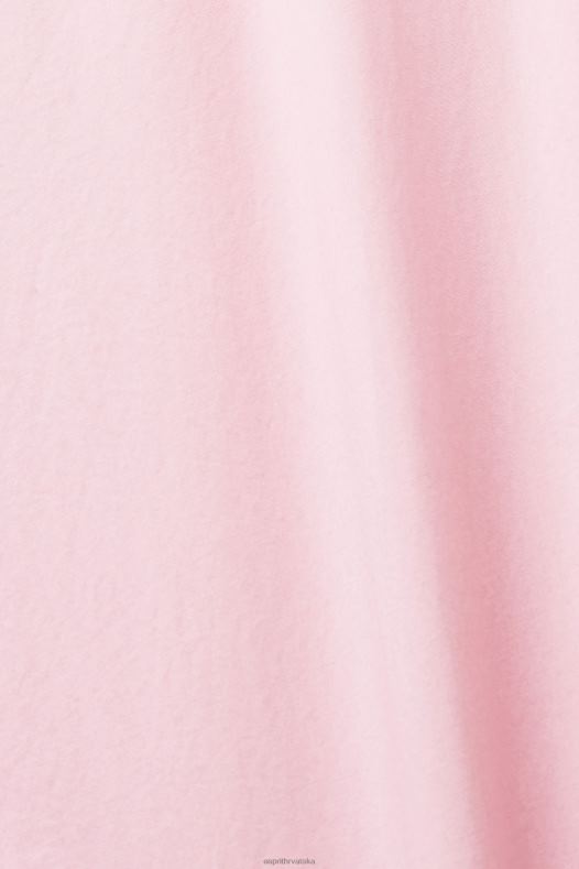 Esprit žene prevelika bijela pamučna bluza svijetloružičasta bluze A48RT407