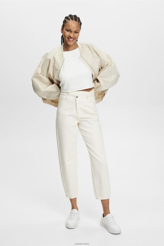 Esprit žene skraćena bluza bez rukava prljavo bijelo bluze A48RT308