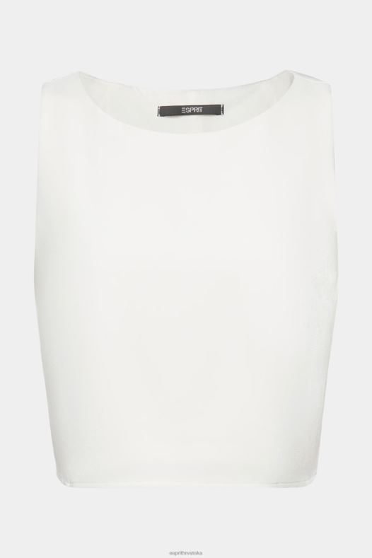 Esprit žene skraćena bluza bez rukava prljavo bijelo bluze A48RT308