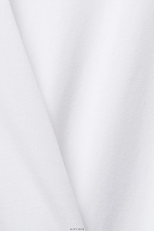 Esprit žene gornji dio dugih rukava s brodskim izrezom bijela dugi rukav A48RT369