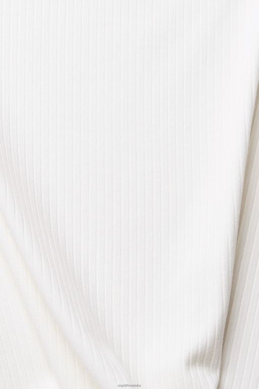 Esprit žene izrezani gornji dio prljavo bijelo dugi rukav A48RT531