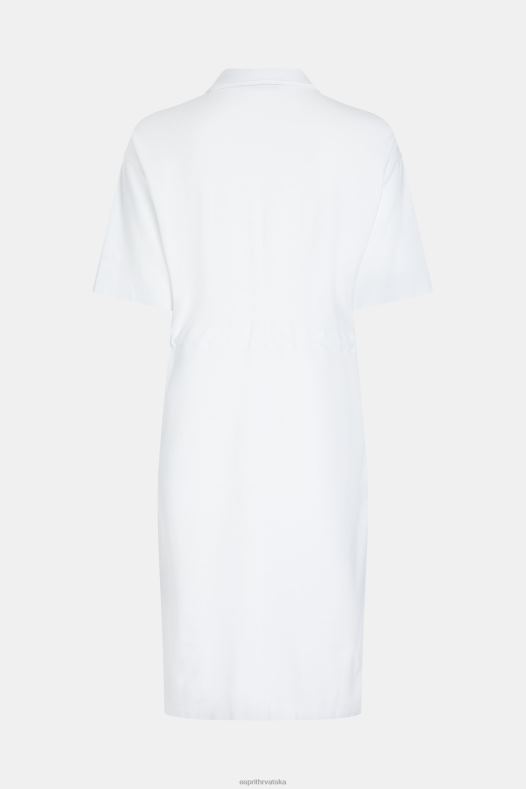 Esprit žene dolphin tennis club plisirana polo haljina bijela haljine A48RT502