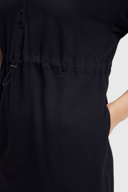 Esprit žene dolphin tennis club plisirana polo haljina crno haljine A48RT501