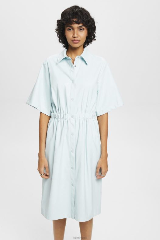 Esprit žene haljina košulja od umjetne kože svijetlo vodeno zelena haljine A48RT295