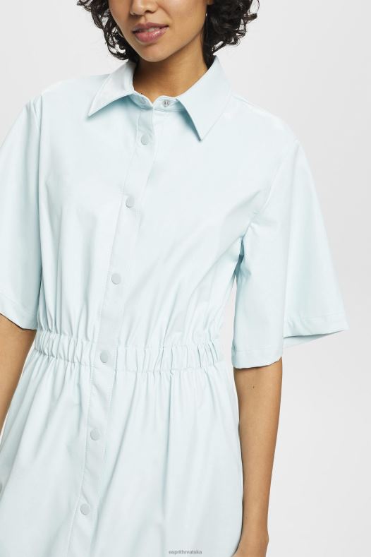 Esprit žene haljina košulja od umjetne kože svijetlo vodeno zelena haljine A48RT295