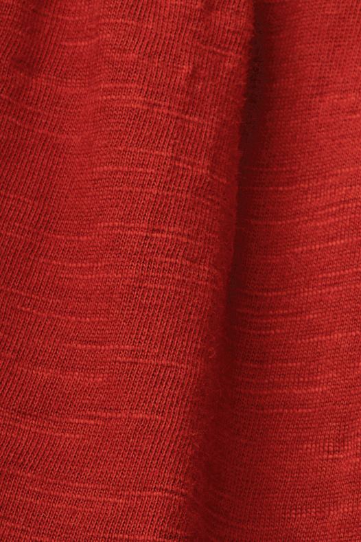 Esprit žene haljina od žerseja s izvezenim čipkastim rukavima terakota haljine A48RT60