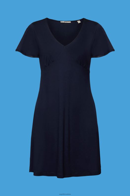 Esprit žene haljina od žerseja sa zvonastim rukavima mornarica haljine A48RT64