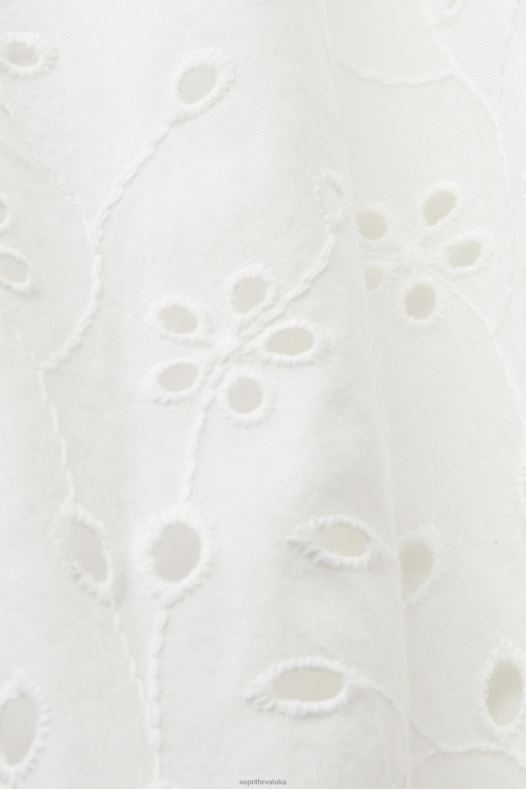 Esprit žene haljina od pamučne čipke prljavo bijelo haljine A48RT191