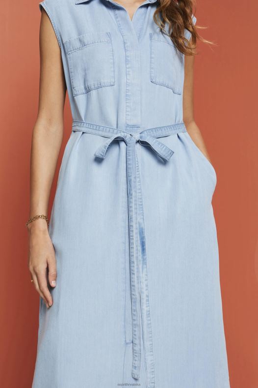 Esprit žene haljine tkane plavo svjetlo pranje haljine A48RT181