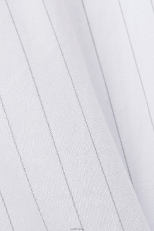 Esprit žene košulja na pruge, 100% pamuk bijela haljine A48RT277