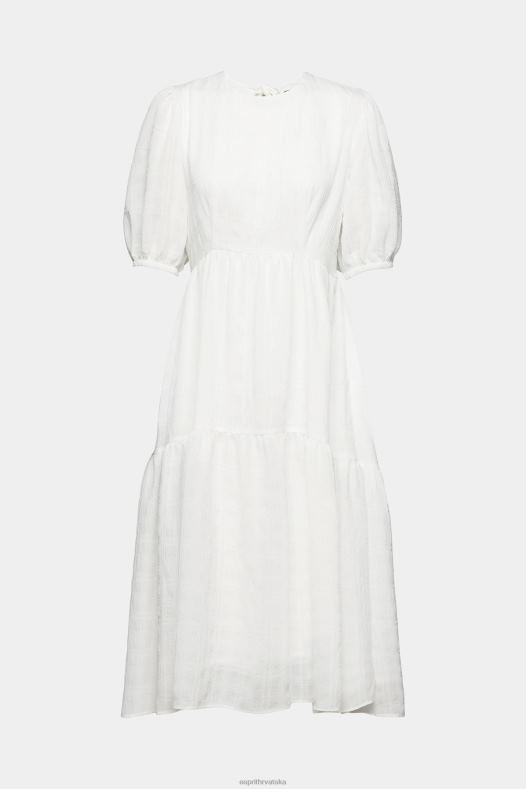 Esprit žene lagana midi haljina s balon rukavima prljavo bijelo haljine A48RT294