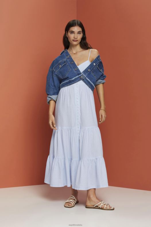 Esprit žene maxi haljina s naramenicama svijetlo plava haljine A48RT233