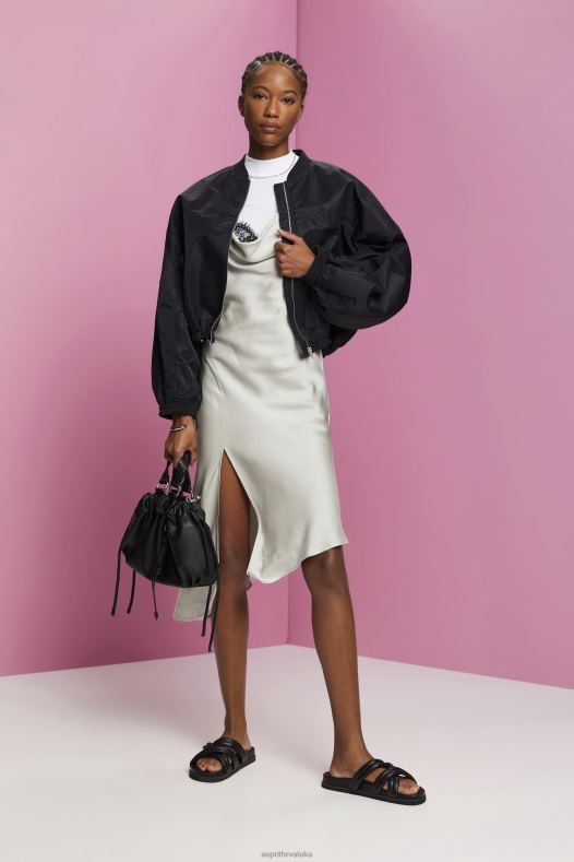 Esprit žene midi haljina od čipke, lenzing ecovero Svijetlo siva haljine A48RT216