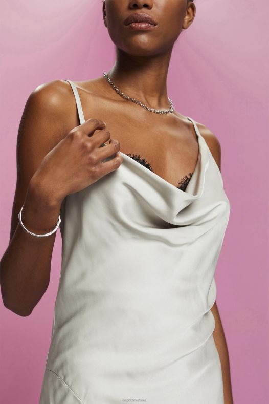 Esprit žene midi haljina od čipke, lenzing ecovero Svijetlo siva haljine A48RT216