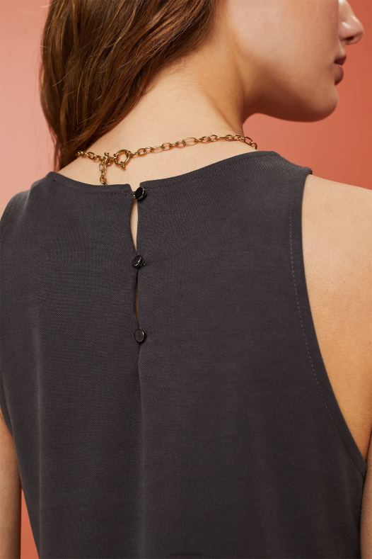 Esprit žene midi haljina od modalne mješavine antracit haljine A48RT52