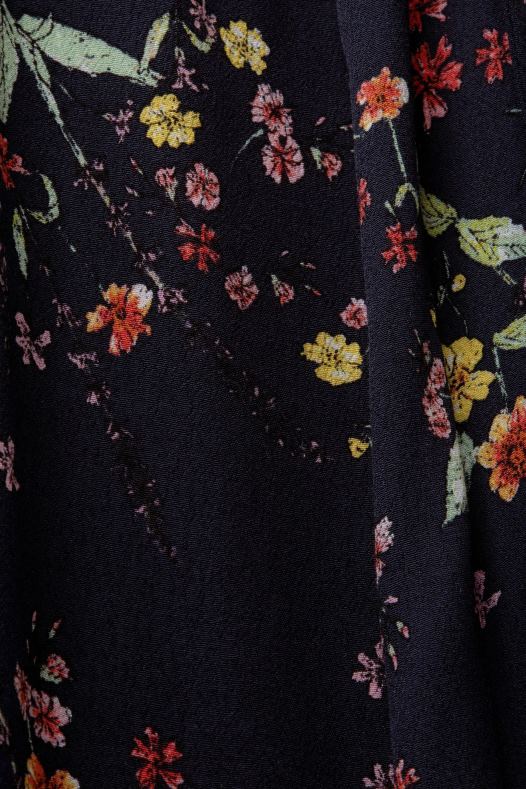 Esprit žene midi haljina s printom i remenom za vezanje tamno plava haljine A48RT189