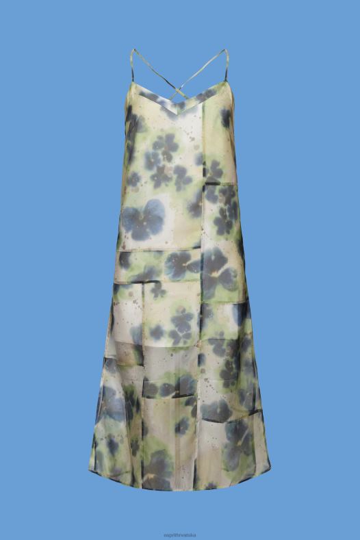 Esprit žene midi haljina s uzorkom od organze žuta boja haljine A48RT197