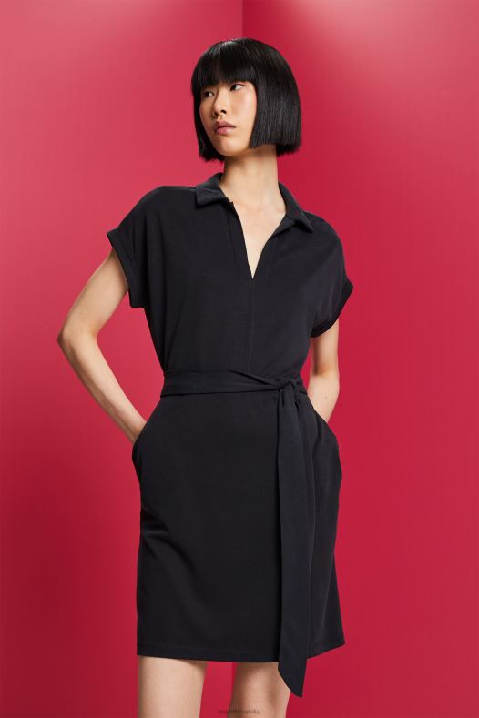 Esprit žene midi haljina s v-izrezom antracit haljine A48RT73