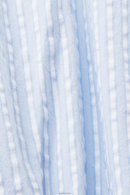 Esprit žene midi košulja haljina s remenom na vezanje, mješavina pamuka svijetlo plava haljine A48RT236