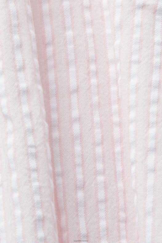 Esprit žene midi košulja haljina s remenom na vezanje, mješavina pamuka svijetloružičasta haljine A48RT129