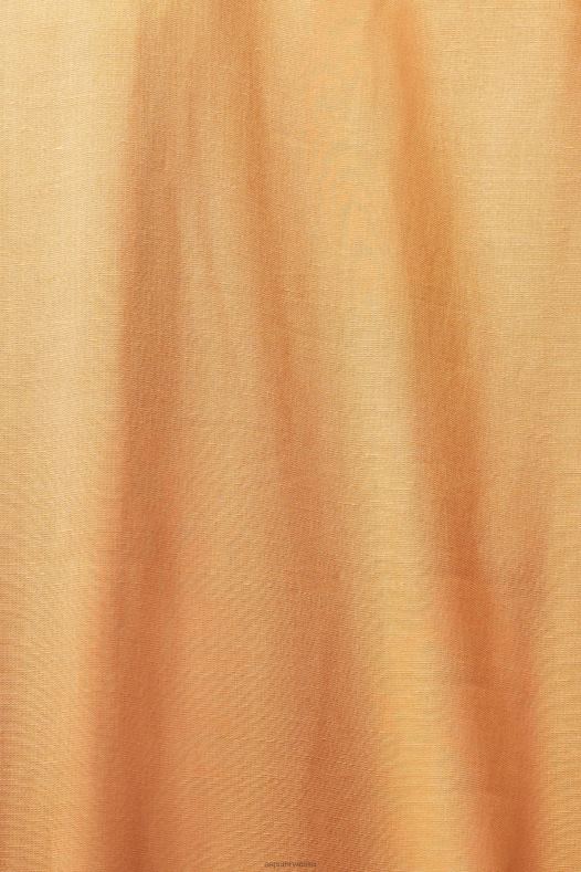 Esprit žene miješani lan: haljina košulja s remenom breskva haljine A48RT542