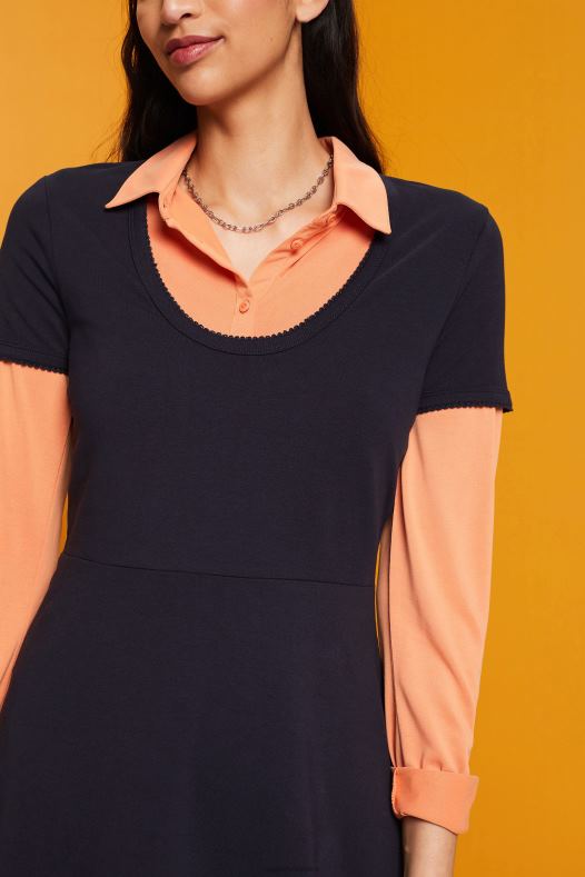 Esprit žene mini haljina od žerseja mornarica haljine A48RT61