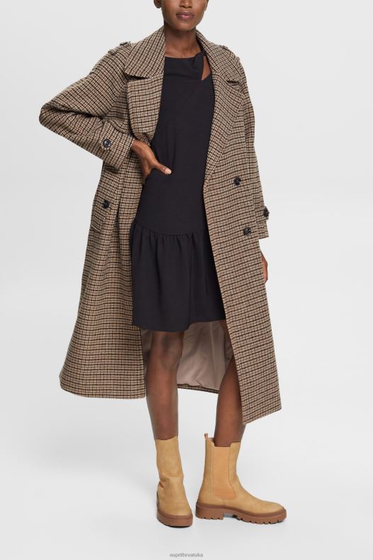 Esprit žene mini haljina s izrezom crno haljine A48RT429