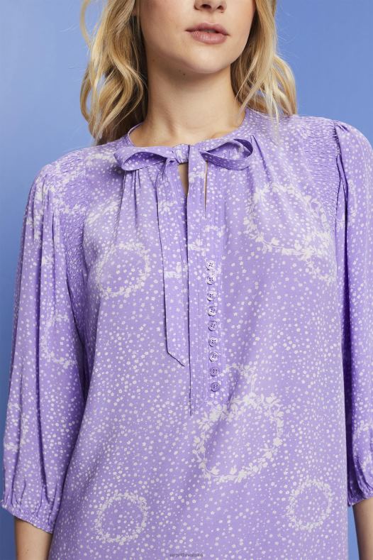 Esprit žene mini haljina s uzorkom i leptir mašnom bijela haljine A48RT230