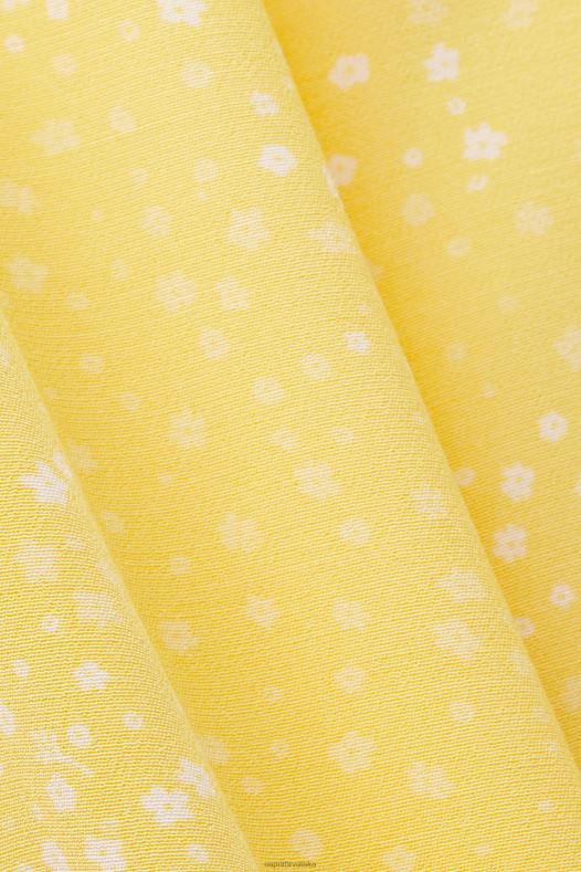 Esprit žene mini haljina s uzorkom i leptir mašnom svijetlo žuto haljine A48RT128