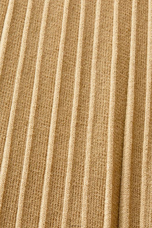 Esprit žene mockneck plisirana midi haljina s kratkim rukavima kaki bež haljine A48RT119