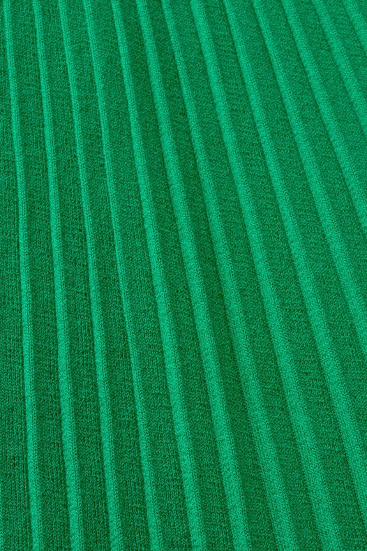 Esprit žene mockneck plisirana midi haljina s kratkim rukavima smaragdno zeleno haljine A48RT121