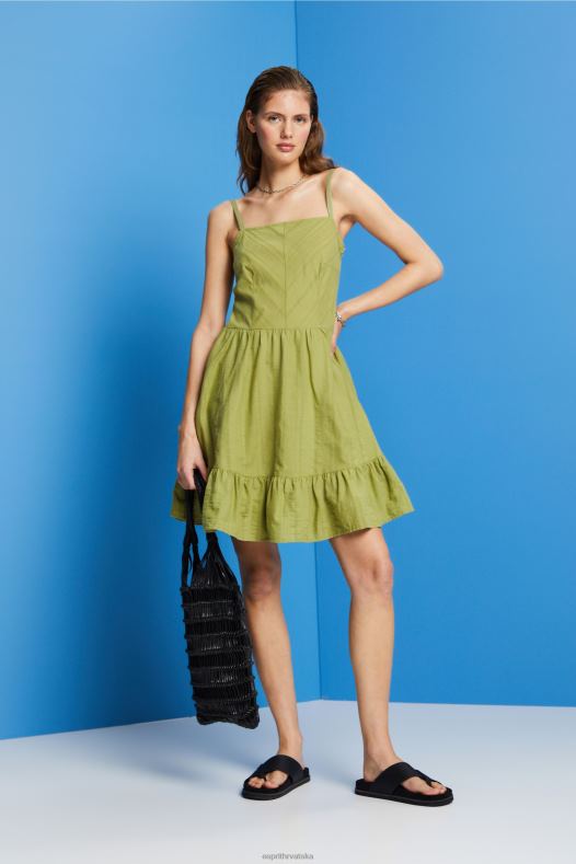 Esprit žene pamučna mini haljina bijela haljine A48RT42