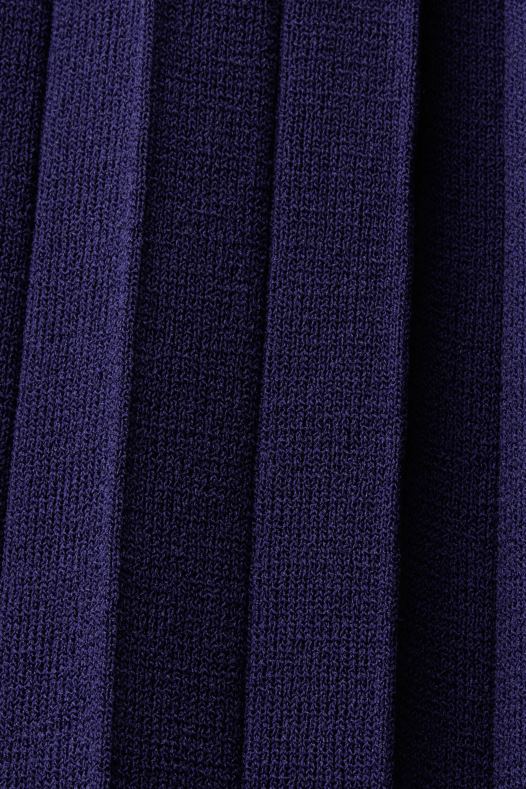 Esprit žene plisirana maksi haljina bez rukava s okruglim ovratnikom tamno plava haljine A48RT123