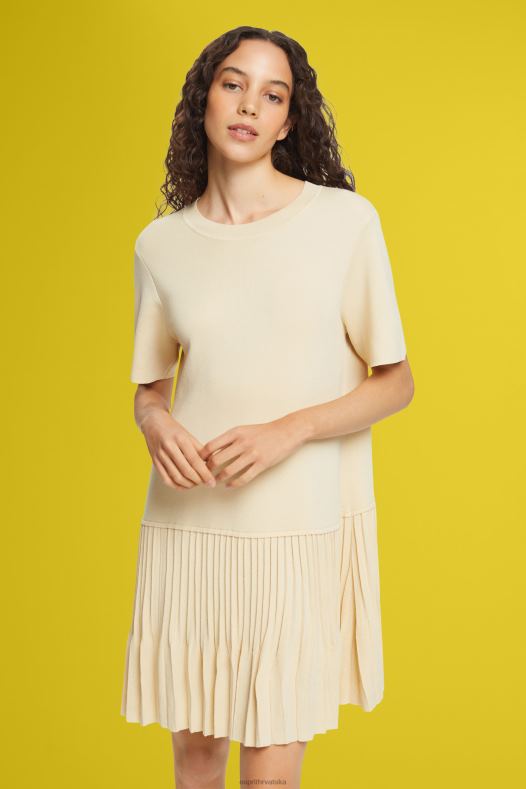 Esprit žene plisirana peplum haljina pijesak haljine A48RT489