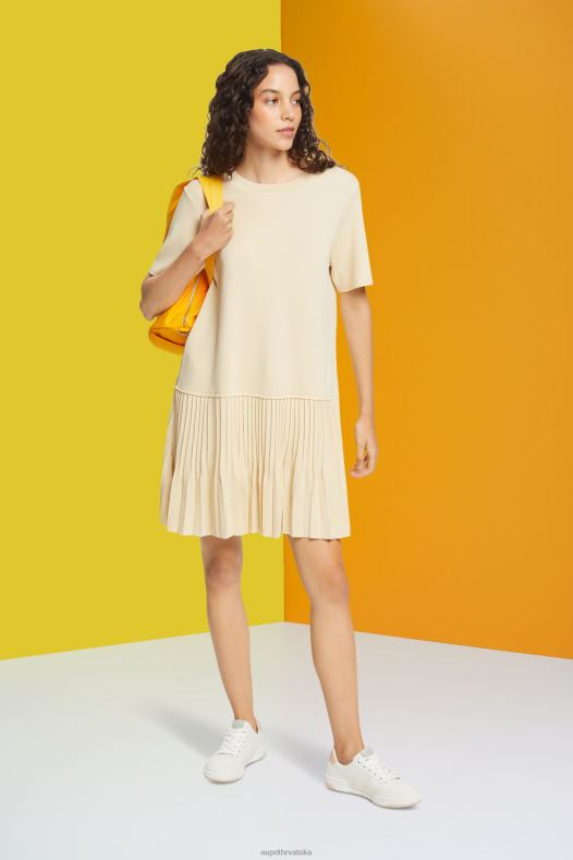 Esprit žene plisirana peplum haljina pijesak haljine A48RT489