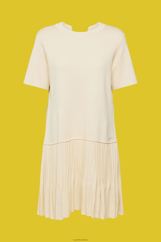 Esprit žene plisirana peplum haljina pijesak haljine A48RT489