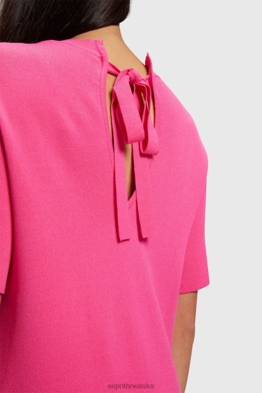 Esprit žene plisirana peplum haljina ružičasta fuksija haljine A48RT380