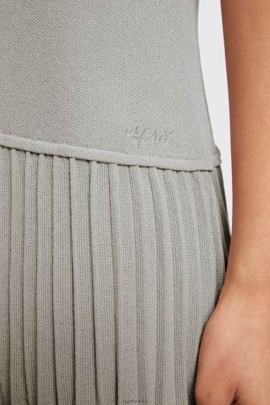 Esprit žene plisirana peplum haljina srednje siva haljine A48RT487