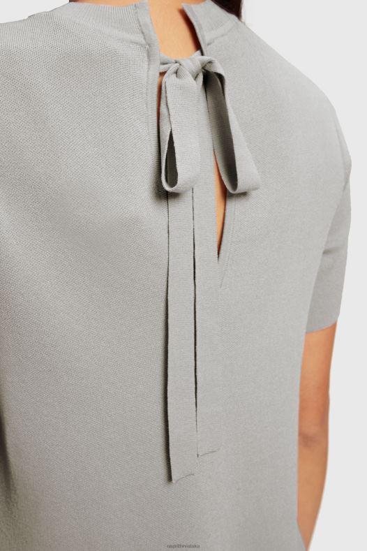 Esprit žene plisirana peplum haljina srednje siva haljine A48RT487